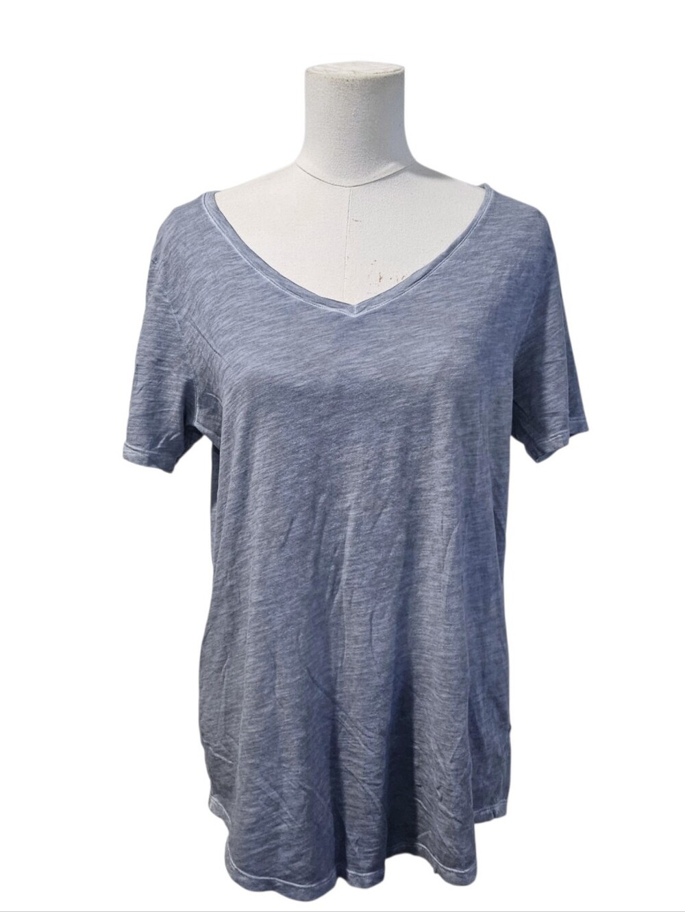 Peruvian Connection V Neck T Shirt In Blue Size L